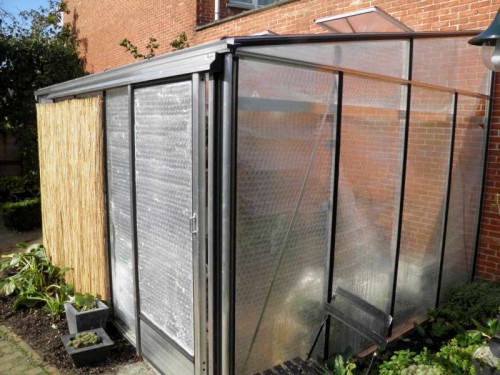 noppenfolie, serre, winterisolatie