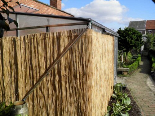 rietmat, serrre, winterisolatie