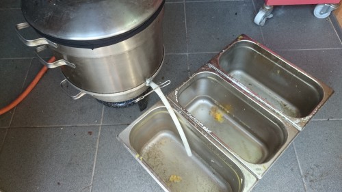 waszuivering, stoomketel